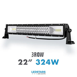 3ROW CREE 22" LED-lisävalopaneelit - 324 W 16900 lm