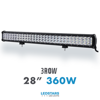 3ROW CREE 28" LED-lisävalopaneelit - 360 W 19000 lm