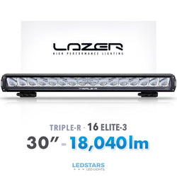 Köp LAZER 30″ TRIPLE-R 16 Elite-3 LED-paneeli hos Ledstars idag! En av världens bästa LED-ljusramper framtagen i Storbritannien för motorsportens elitnivå!